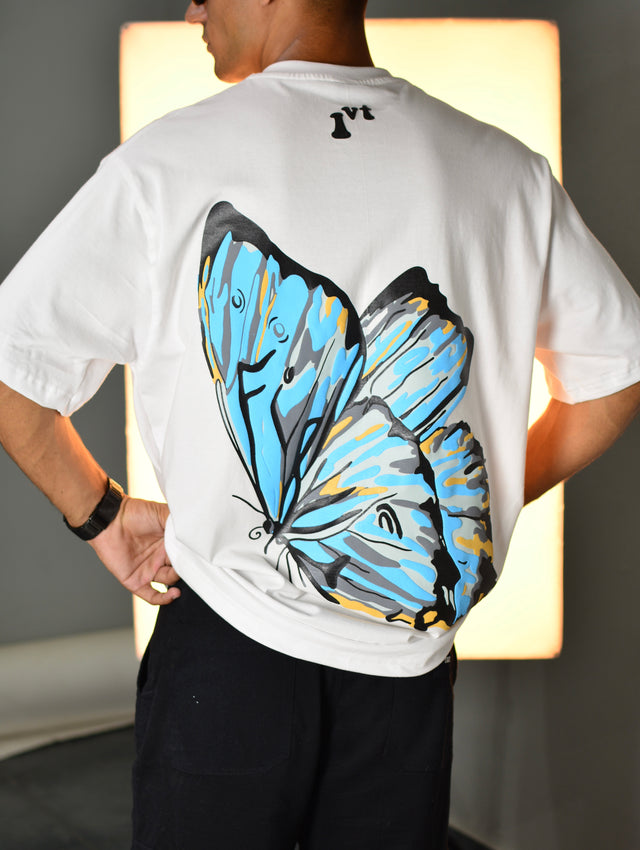 BUTTERFLY WHITE TSHIRT