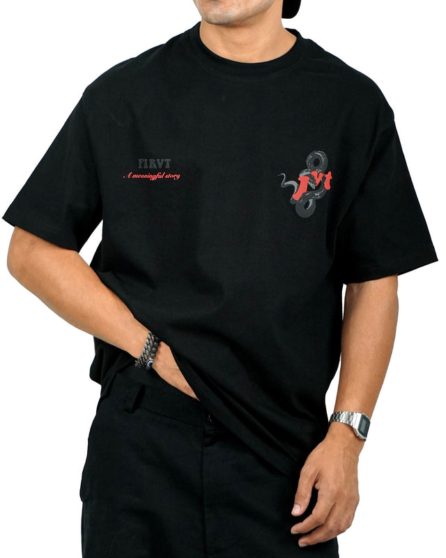 DANGEROUS SNAKE BLACK T-SHIRT
