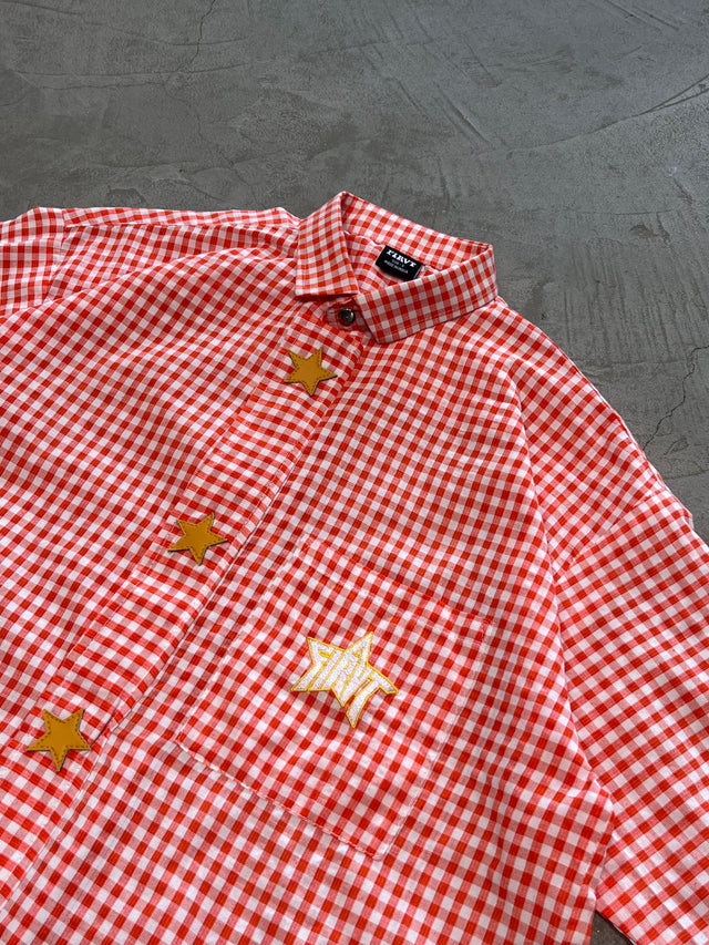 Orange Gingham Star Shirt