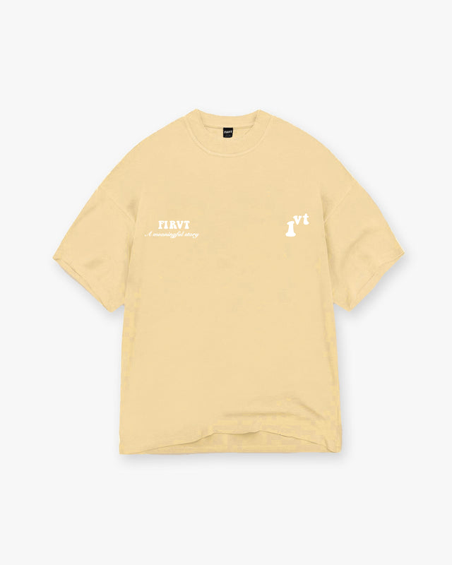 FIRVT CREAM BASIC TSHIRT