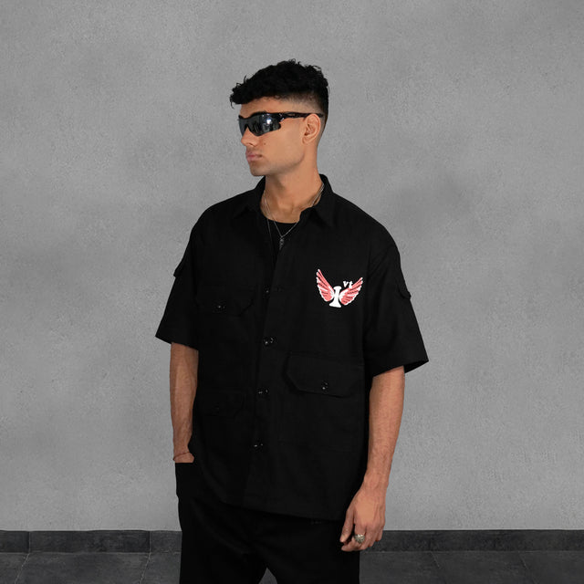 FLORAL TREE UTILITY SHIRT