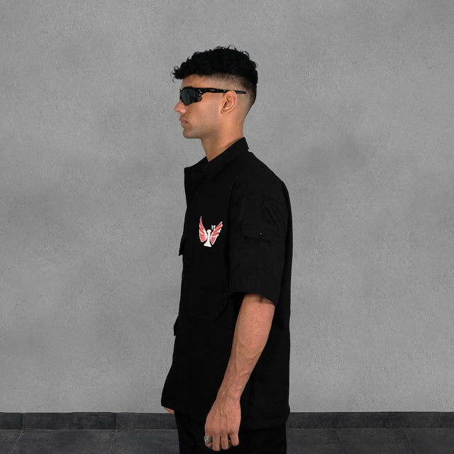 FLORAL TREE UTILITY SHIRT