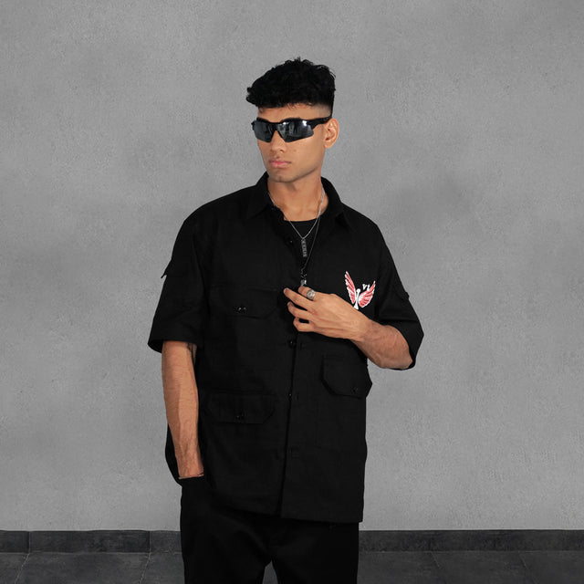 FLORAL TREE UTILITY SHIRT