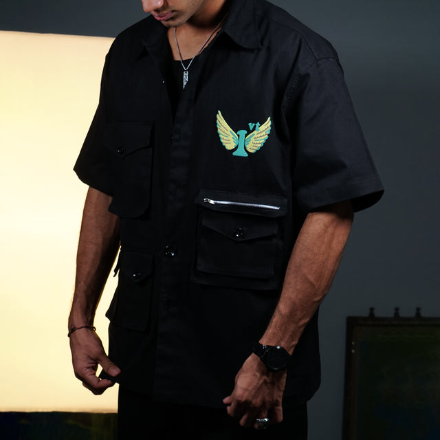 ROSE WINGS UTILITY SHIRT