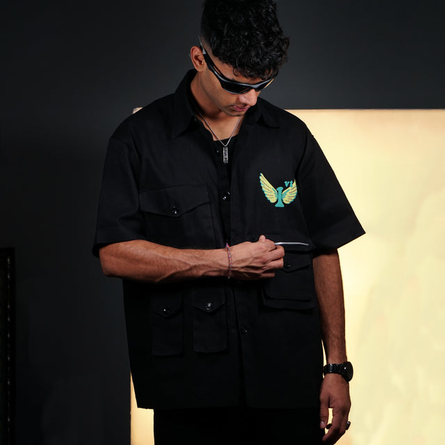 ROSE WINGS UTILITY SHIRT
