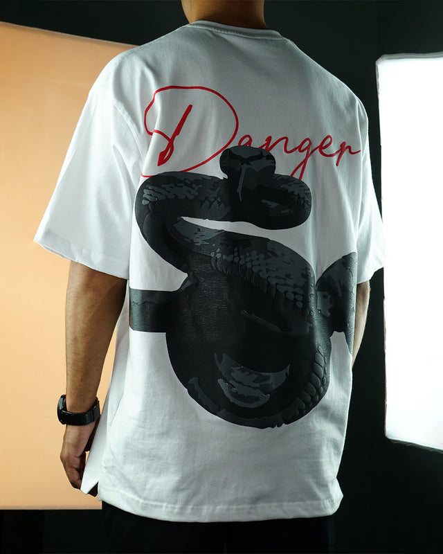 DANGEROUS SNAKE WHITE T-SHIRT