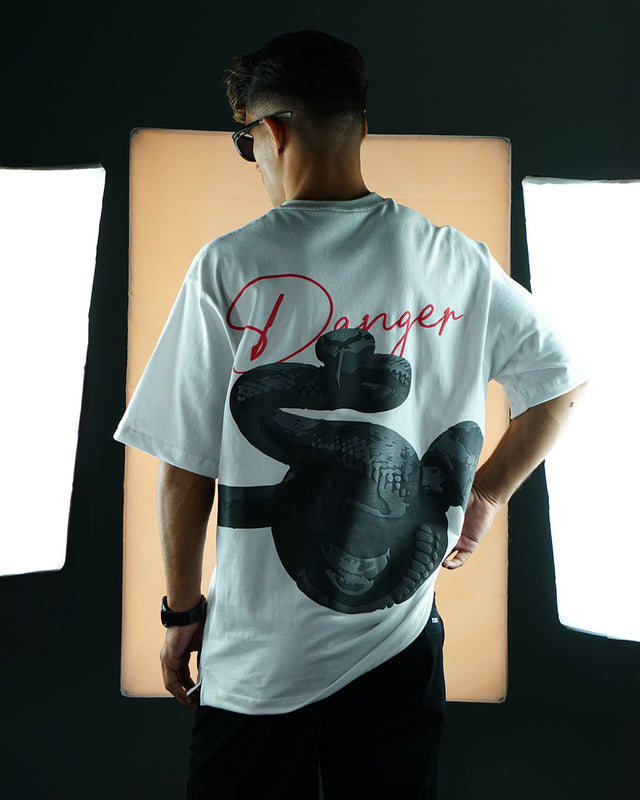 DANGEROUS SNAKE WHITE T-SHIRT