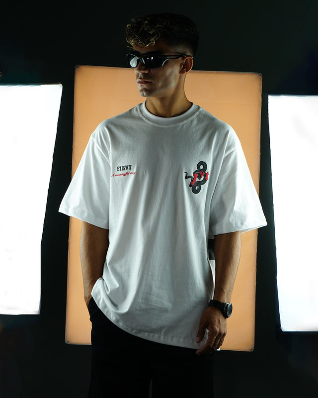 DANGEROUS SNAKE WHITE T-SHIRT