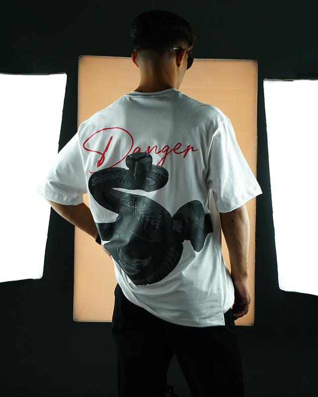 DANGEROUS SNAKE WHITE T-SHIRT