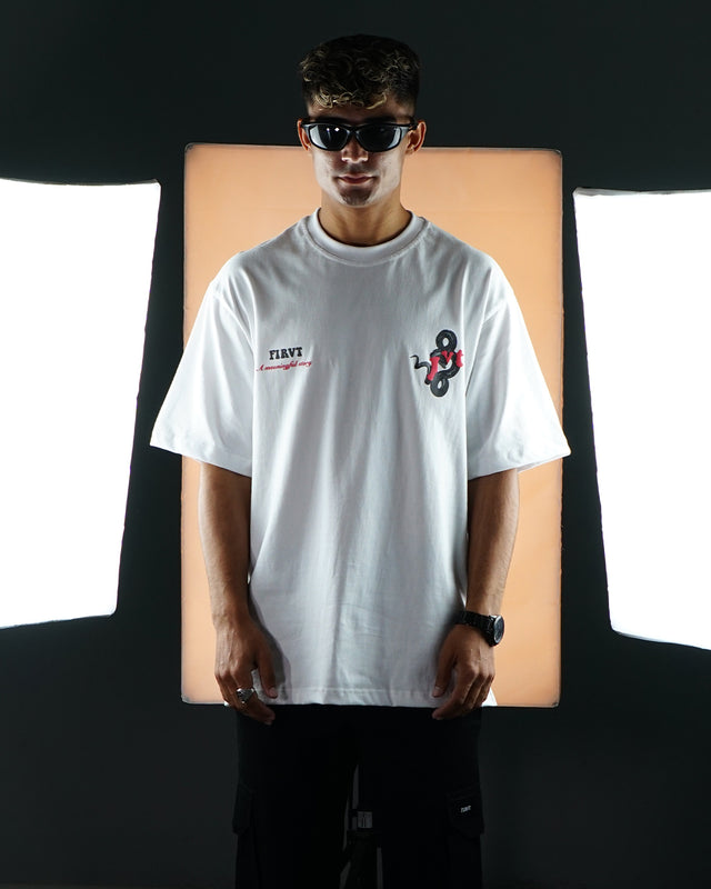 DANGEROUS SNAKE WHITE T-SHIRT