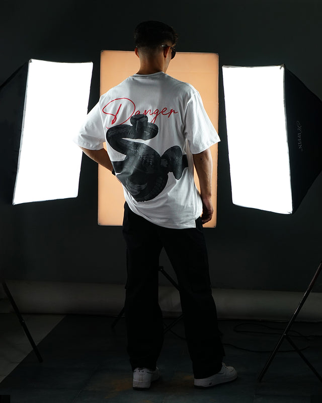DANGEROUS SNAKE WHITE T-SHIRT
