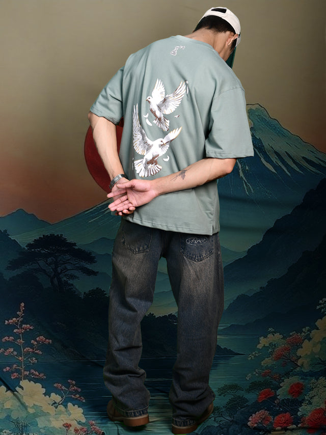 WINGS OF PIECE T-SHIRT SAGE GREEN