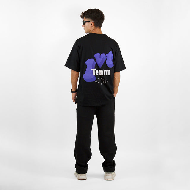 TEAM FIRVT BLACK TSHIRT