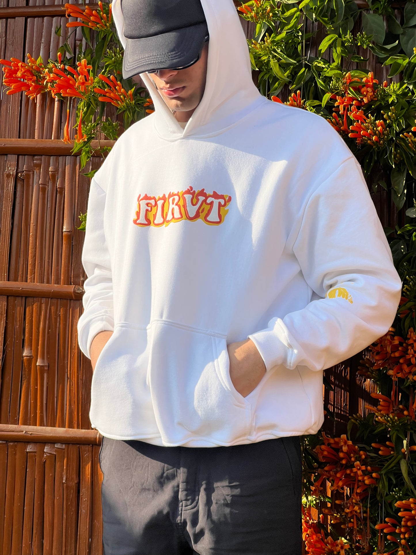 PROTECT YOUR PEACE WHITE HOODIE [UNISEX]