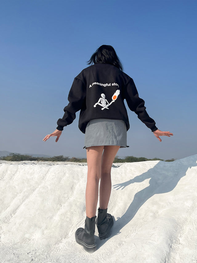 A MEANINGFUL STORY BLACK SWEATSHIRT