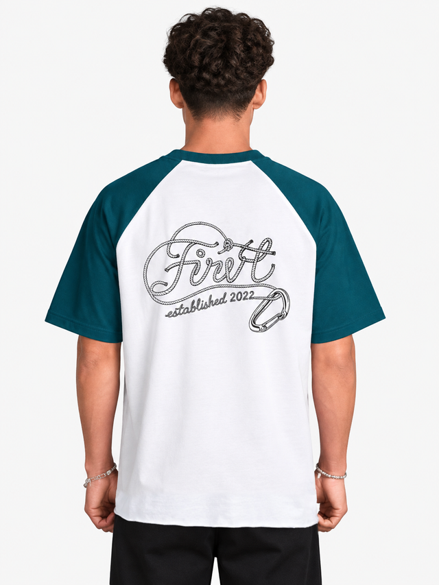 FIRVT ROPELOCK TEAL RAGLAN T-SHIRT