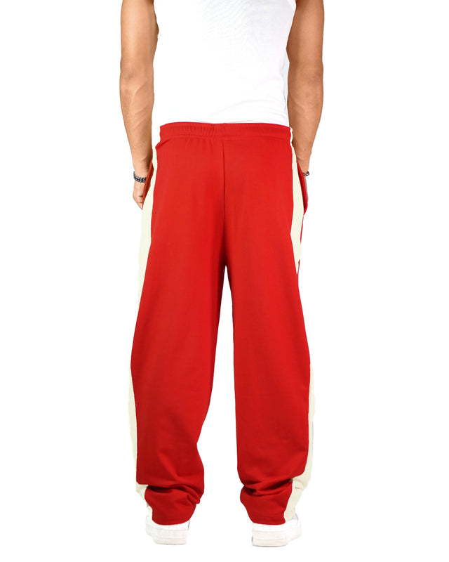 RED SIDE STRIPE SWEATPANTS