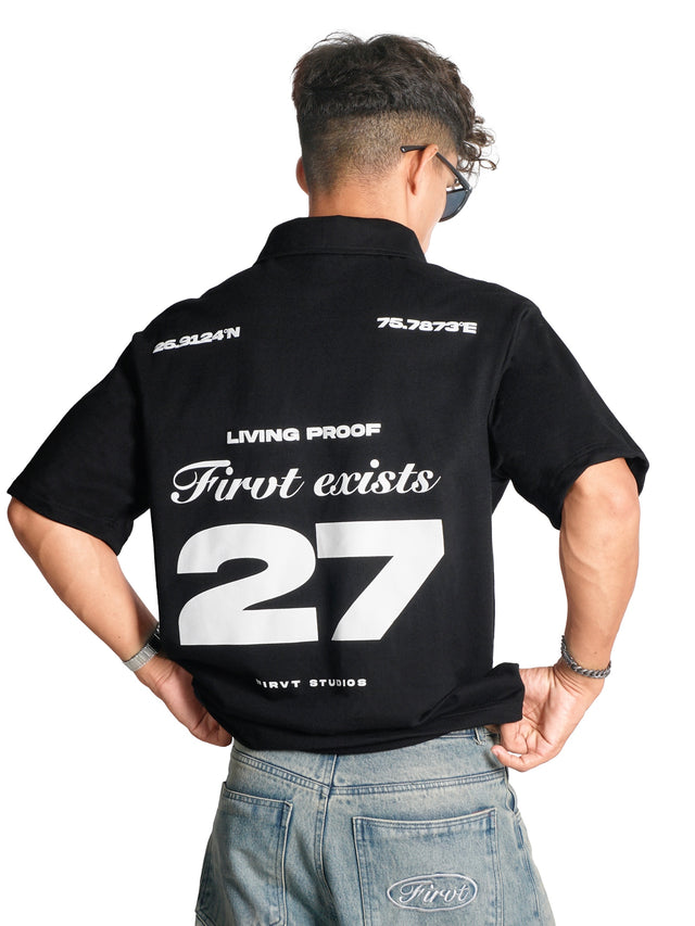 FIRVT EXISTS BLACK POLO