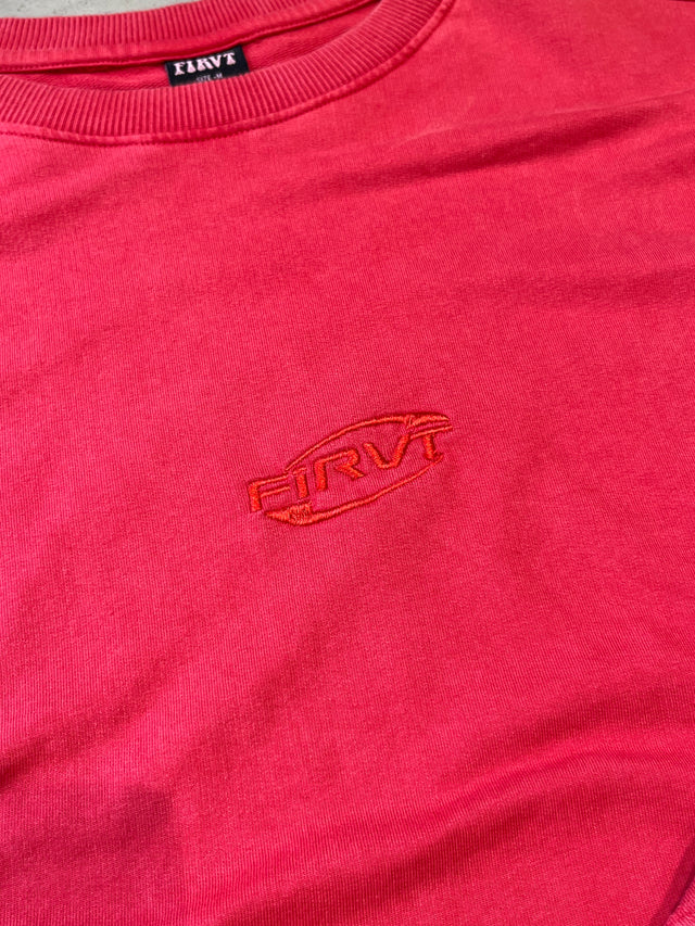 RED WASHED BOXY T-SHIRT
