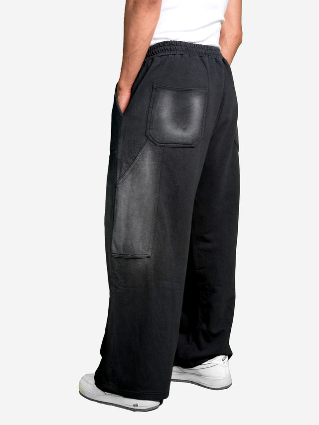 BLACK WASHED CARPENTER SWEATPANTS