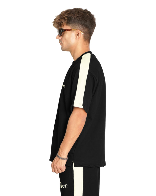 BLACK SIDE STRIPE CO-ORD SET