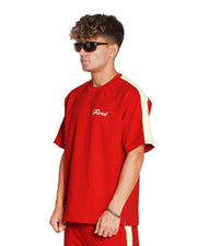 RED SIDE STRIPE T-SHIRT