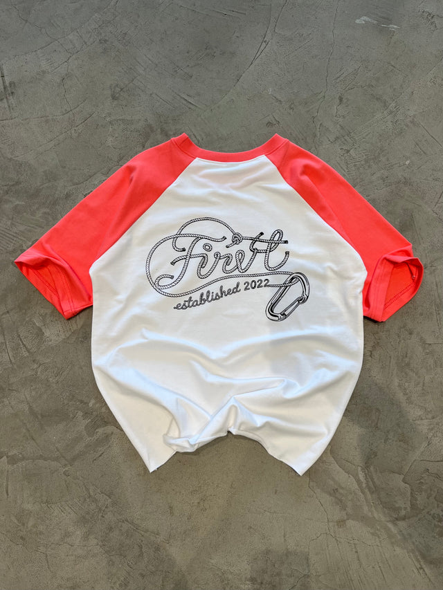 FIRVT ROPELOCK PINK RAGLAN T-SHIRT
