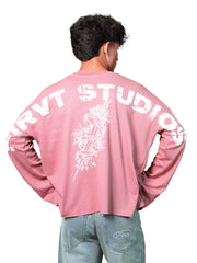 FIRVT SWORD DUSTY PINK WAFFLE T-SHIRT