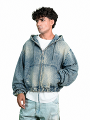 BLUE WASHED DENIM JACKET