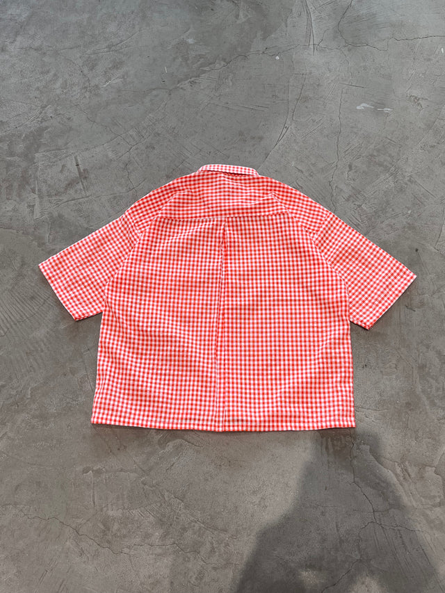 Orange Gingham Star Shirt