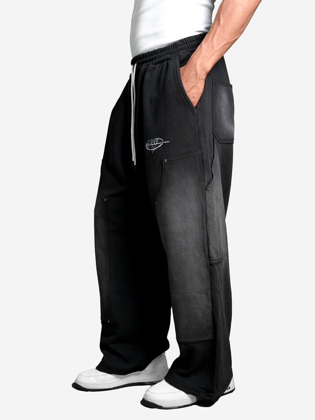 BLACK WASHED CARPENTER SWEATPANTS