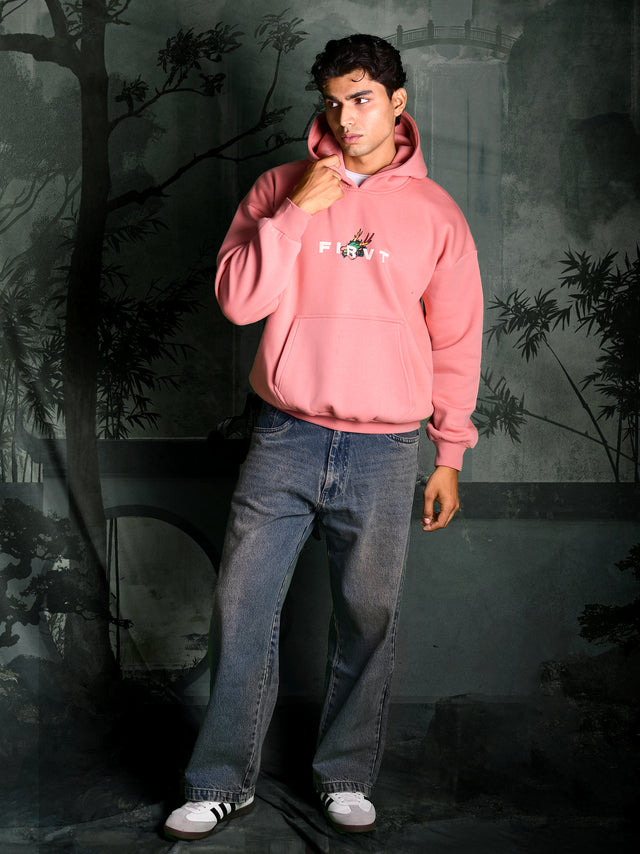 DRAGON HOODIE DUSTY PINK