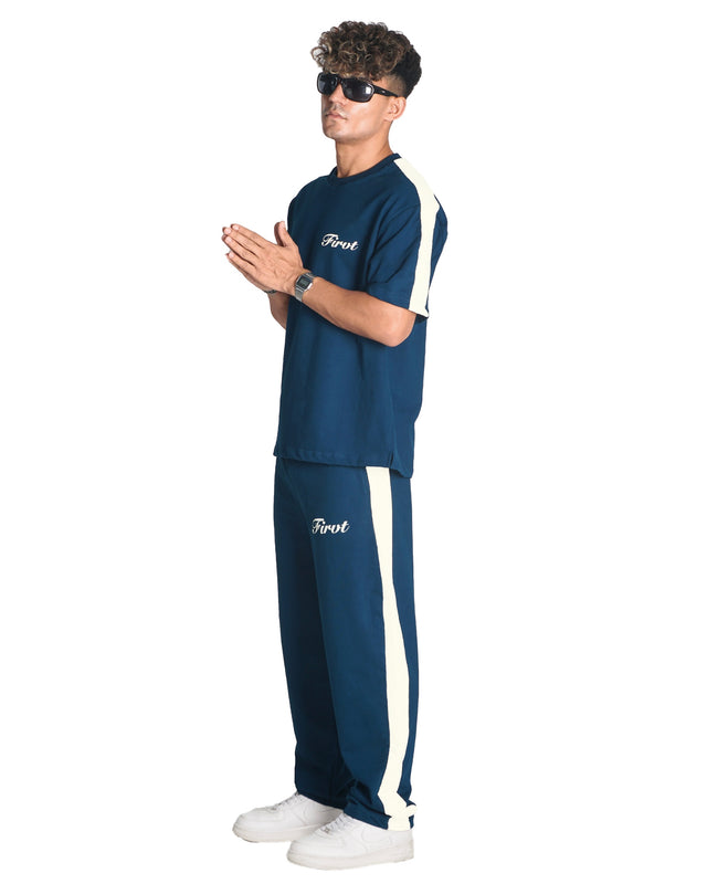 OCEAN NAVY SIDE STRIPE T-SHIRT