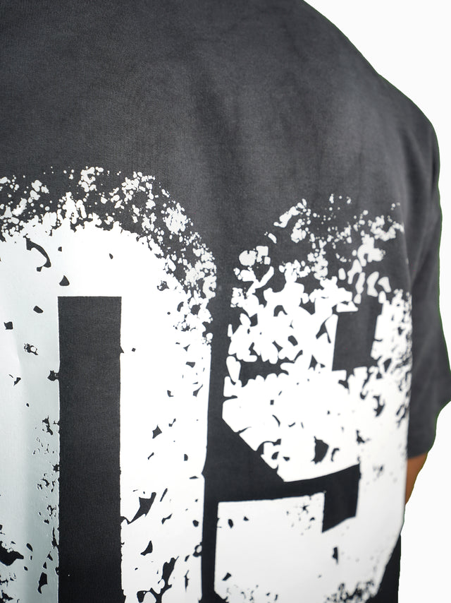 09 BLACK OMBRE WASHED T-SHIRT