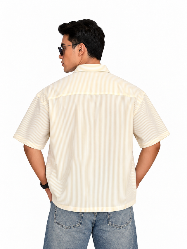 FIRVT YELLOW FROG BUTTON SHIRT
