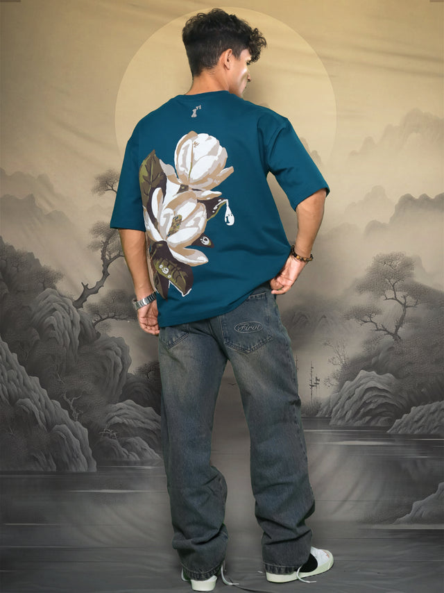 MAGNOLIA FLOWER GREEN T-SHIRT