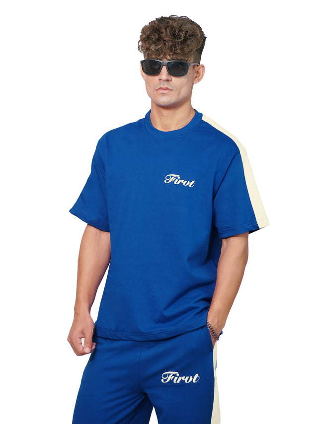 ROYAL BLUE SIDE STRIPE T-SHIRT