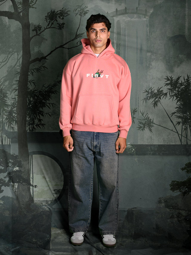 DRAGON HOODIE DUSTY PINK