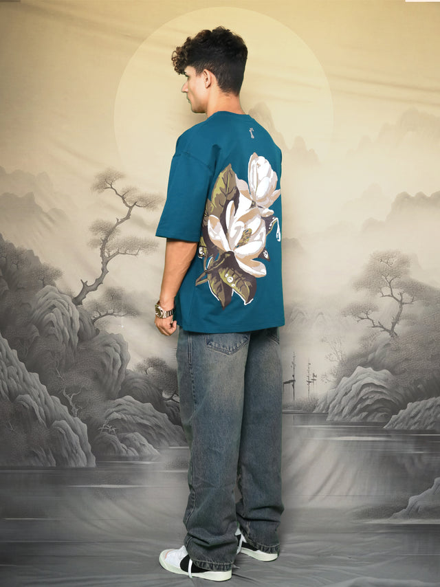 MAGNOLIA FLOWER GREEN T-SHIRT