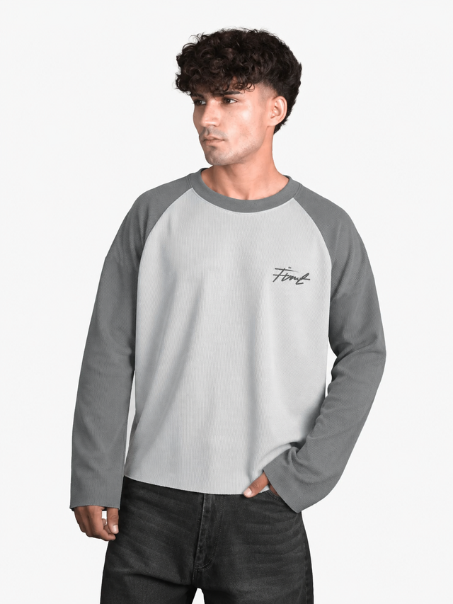 RAGLAN WAFFLE GRAY T-SHIRT