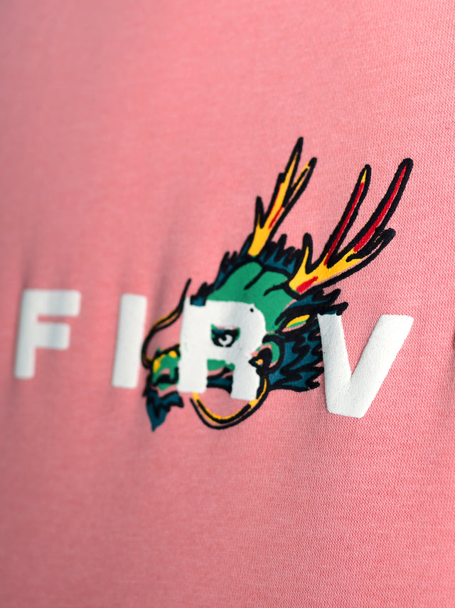 DRAGON HOODIE DUSTY PINK