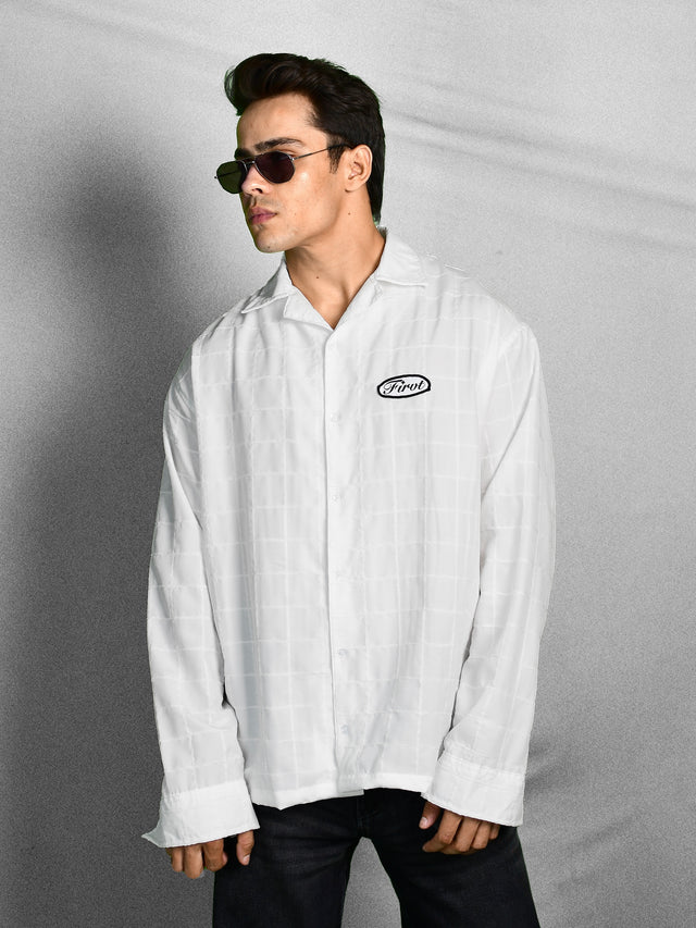 FIRVT TAG WHITE FULL SLEEVE SHIRT