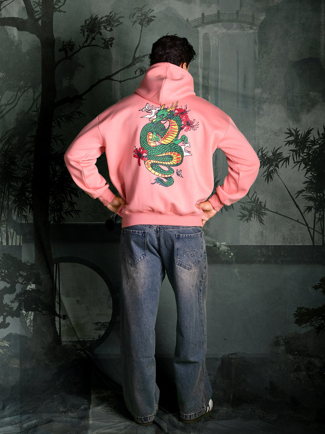 DRAGON HOODIE DUSTY PINK