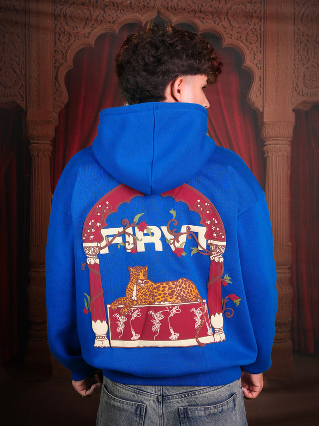 ROYAL LEOPARD BLUE HOODIE