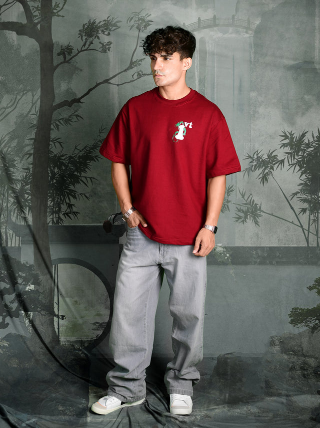 CHECKMATE MAROON T-SHIRT