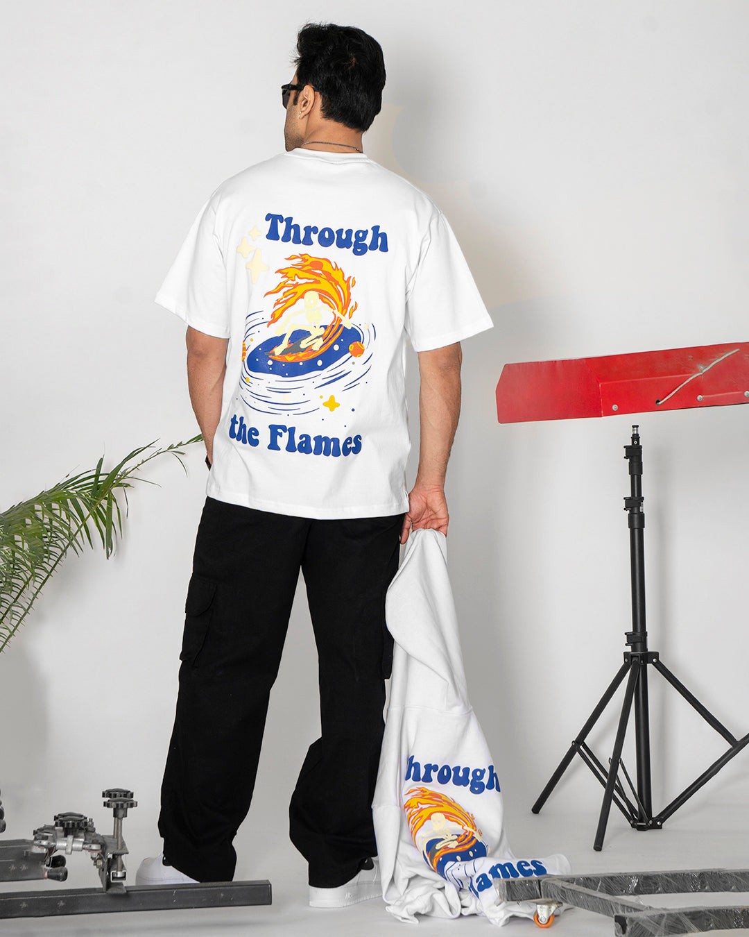 THROUGH THE FLAMES WHITE TSHIRT