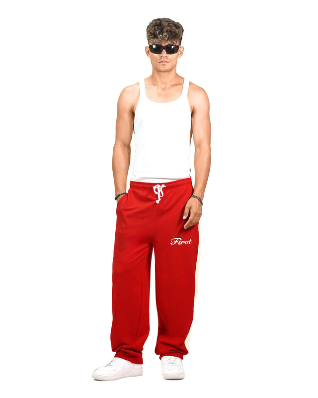 RED SIDE STRIPE SWEATPANTS