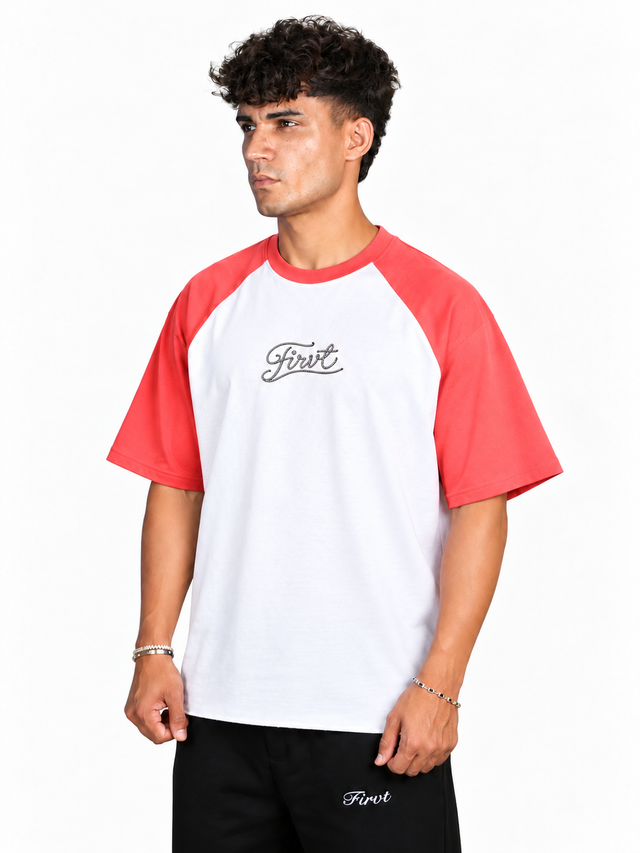 FIRVT ROPELOCK PINK RAGLAN T-SHIRT