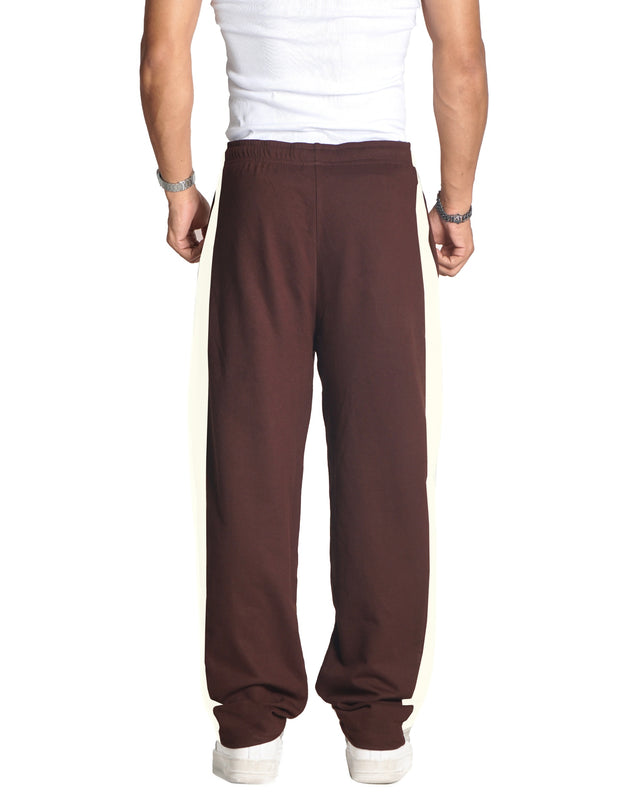 BROWN SIDE STRIPE SWEATPANTS