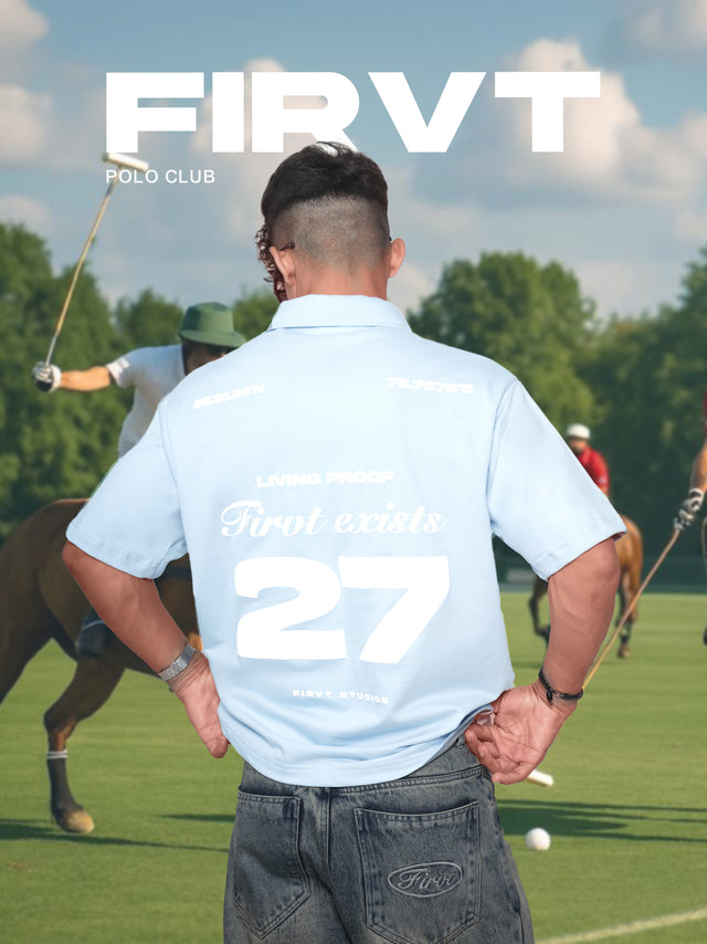FIRVT EXISTS SKY BLUE POLO